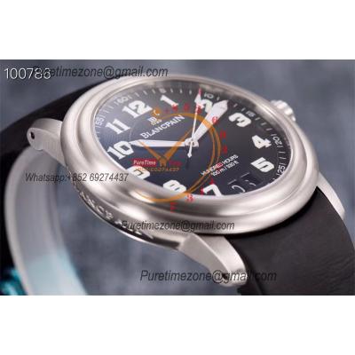 LEMAN Aqua Lung Big Date 2850B A6950 Automatic Mens Watch Best Edition HGF 38mm Black Dial Rubber Strap CHS