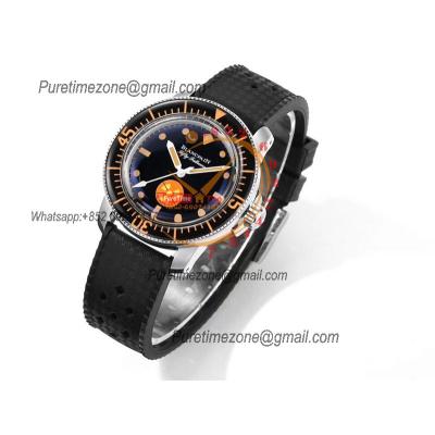 Fifty Fathoms 5008D No Rad A1151 Automatic Mens Watch Best Edition HKF 40mm Black Dial Rubber Strap CHS