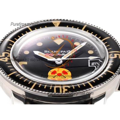 Fifty Fathoms 5008E Barakuda A1151 Automatic Mens Watch Best Edition HKF 40mm Black Dial Rubber Strap CHS