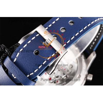 Air Command AC02-12B40-63B F388B Automatic Chronograph Mens Watch Best Edition ITF 42.5 Titanium Blue Dial Leather CHS