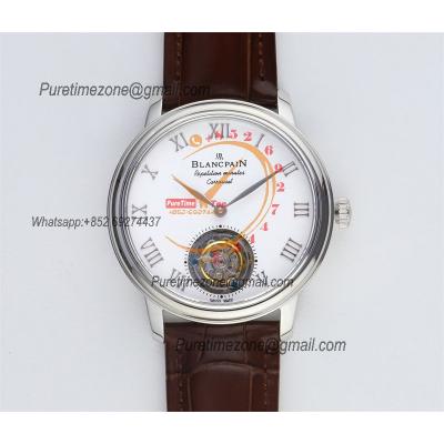 Le Brassus Carrousel Repetition Minutes Flyingman Tourbillon Automatic Mens Watch Best Edition TLF 44 SS White Dial CHS