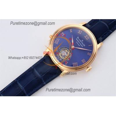 Le Brassus Carrousel Repetition Minutes Flyingman Tourbillon Automatic Mens Watch Best Edition TLF 44 RG Blue Dial CHS