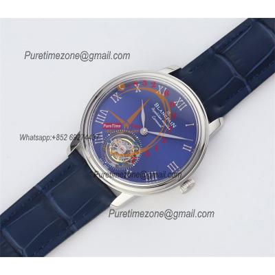 Le Brassus Carrousel Repetition Minutes Flyingman Tourbillon Automatic Mens Watch Best Edition TLF 44 SS Blue Dial CHS