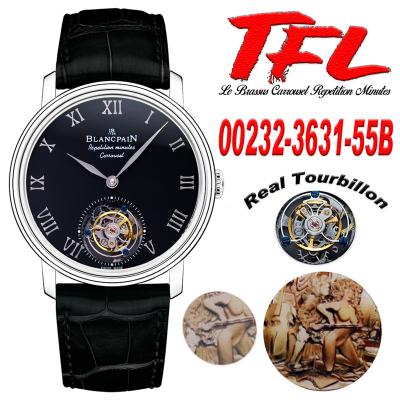 Le Brassus Carrousel Repetition Minutes Flyingman Tourbillon Automatic Mens Watch Best Edition TLF 44 SS Black Dial CHS