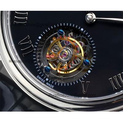 Le Brassus Carrousel Repetition Minutes Flyingman Tourbillon Automatic Mens Watch Best Edition TLF 44 SS Black Dial CHS