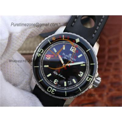 Fifty Fathoms 5015 A2836 Automatic Mens Watch Best Edition ZF 45mm Black Dial Sail-canvas Strap CHS