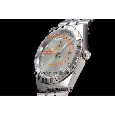 Royal M28600 A2834 Automatic Mens Watch Best Edition V7F 41mm Silver Diamonds Dial Stainless Steel Bracelet CHS