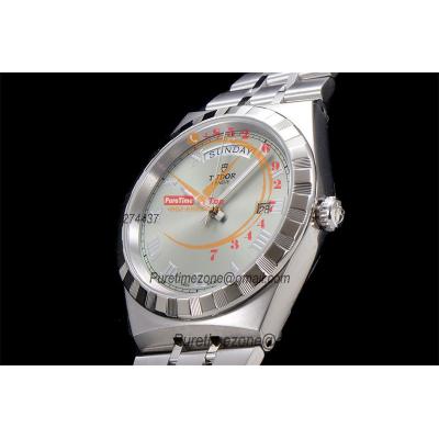 Royal M28600 A2834 Automatic Mens Watch Best Edition V7F 41mm Silver Roman Dial Stainless Steel Bracelet CHS