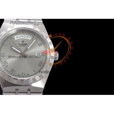 Royal M28600 A2834 Automatic Mens Watch Best Edition V7F 41mm Silver Roman Dial Stainless Steel Bracelet CHS