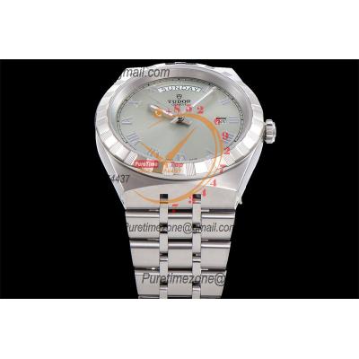 Royal M28600 A2834 Automatic Mens Watch Best Edition V7F 41mm Silver Roman Dial Stainless Steel Bracelet CHS