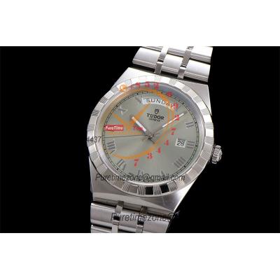 Royal M28600 A2834 Automatic Mens Watch Best Edition V7F 41mm Silver Roman Dial Stainless Steel Bracelet CHS