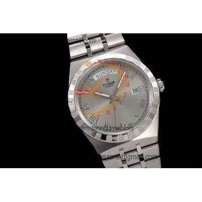 Royal M28600 A2834 Automatic Mens Watch Best Edition V7F 41mm Silver Roman Dial Stainless Steel Bracelet CHS