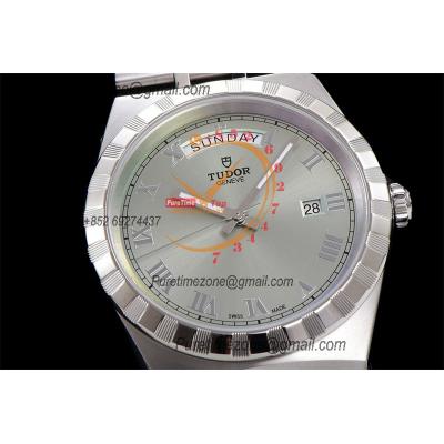 Royal M28600 A2834 Automatic Mens Watch Best Edition V7F 41mm Silver Roman Dial Stainless Steel Bracelet CHS