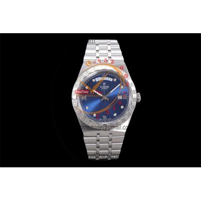 Royal M28600 A2834 Automatic Mens Watch Best Edition V7F 41mm Blue Diamonds Dial Stainless Steel Bracelet CHS