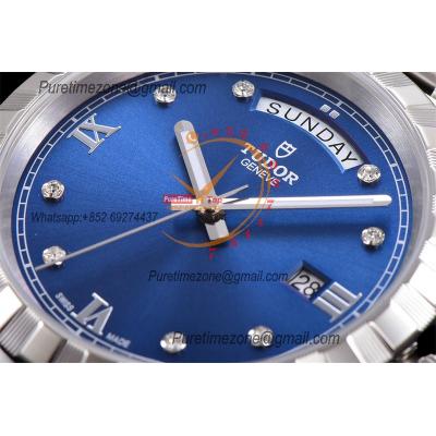 Royal M28600 A2834 Automatic Mens Watch Best Edition V7F 41mm Blue Diamonds Dial Stainless Steel Bracelet CHS