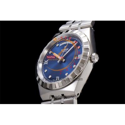 Royal M28600 A2834 Automatic Mens Watch Best Edition V7F 41mm Blue Diamonds Dial Stainless Steel Bracelet CHS