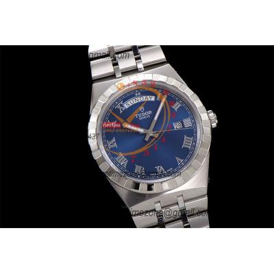 Royal M28600 A2834 Automatic Mens Watch Best Edition V7F 41mm Blue Roman Dial Stainless Steel Bracelet CHS