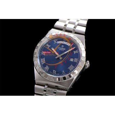 Royal M28600 A2834 Automatic Mens Watch Best Edition V7F 41mm Blue Roman Dial Stainless Steel Bracelet CHS