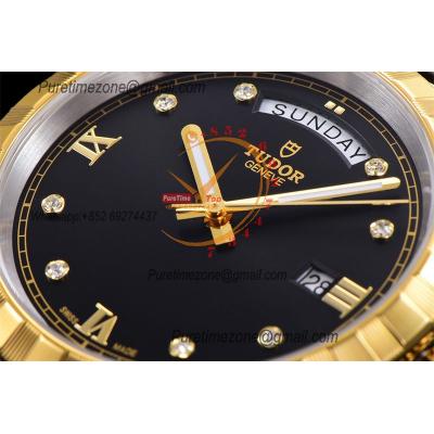 Royal M28603 A2834 Automatic Mens Watch Best Edition V7F 41mm YG Black Diamonds Dial Stainless Steel Bracelet CHS