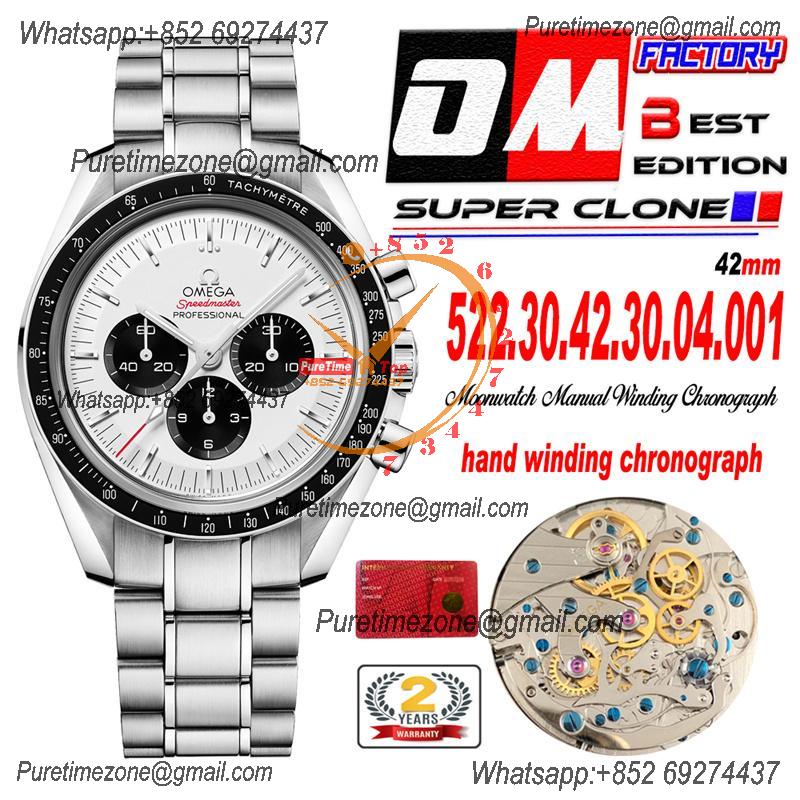 Speedmaster Moonwatch Tokyo 2020th Winding Chronograph Mens Watch Best Edition OMF White Dial SS Bracelet CHS