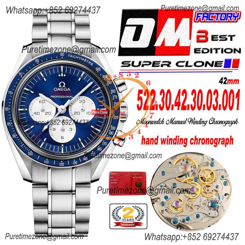 Speedmaster Speedy Tuesday Olympic Games 2020 Winding Chronograph Mens Watch Best Edition OMF Blue Dial SS Bracelet CHS