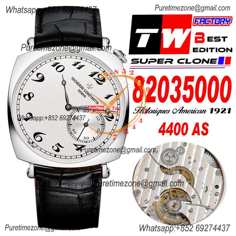 Historiques American 1921 82035 A4400 Automatic Mens Watch Best Edition TWF 40 SS Silver Dial Black Leather Strap CHS