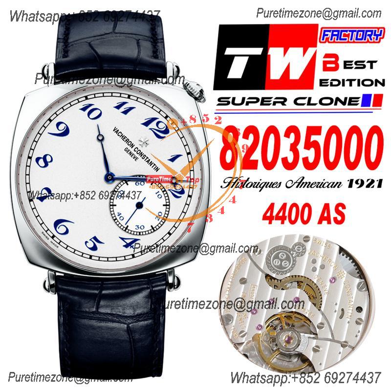 Historiques American 1921 82035 A4400 Automatic Mens Watch Best Edition TWF 40 SS Silver Dial Blue Leather Strap CHS