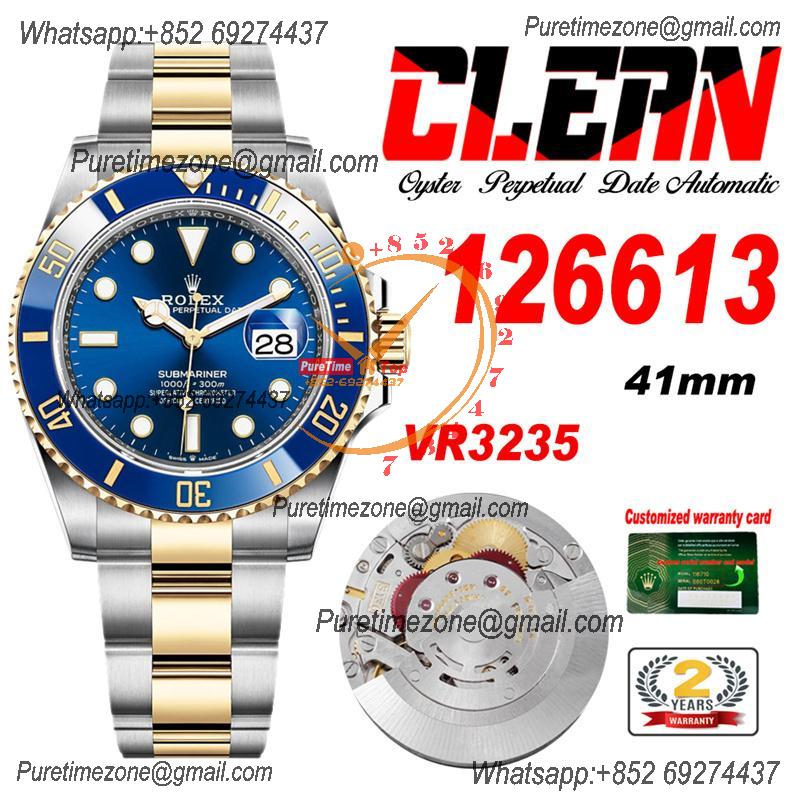 Submariner 126613 VR3235 Automatic Mens Watch Best Edition Clean YG Ceramic Bezel Blue Dial 904L SS Bracelet CHS