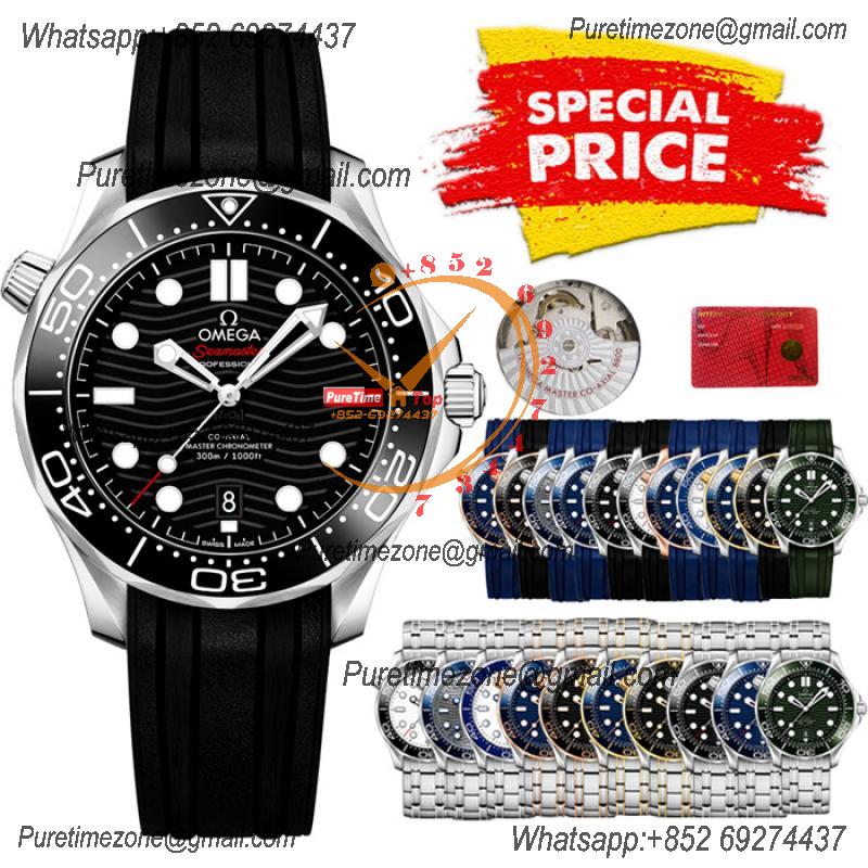 Special Prices Seamaster Diver 300M A21J Automatic Mens Watch 42 SS Ceramics Bezel Black Dial Rubber Strap CHS