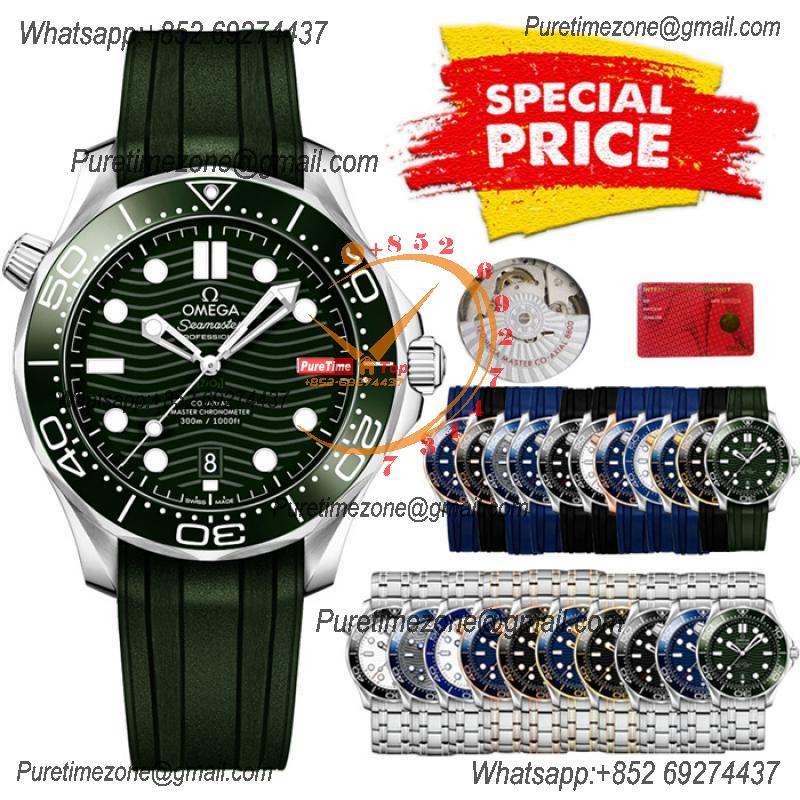 Special Prices Seamaster Diver 300M A21J Automatic Mens Watch 42 Ceramics Bezel Green Dial Rubber Strap CHS