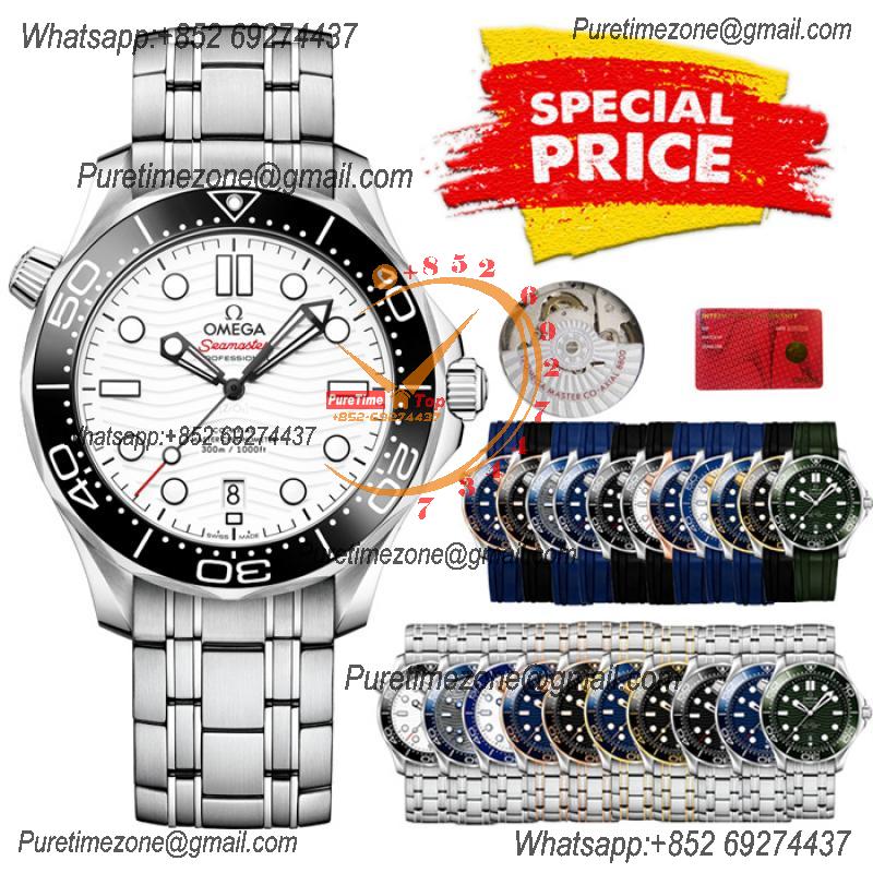 Special Prices Seamaster Diver 300M A21J Automatic Mens Watch 42 Ceramics Bezel White Dial Stainless Steel Bracelet CHS