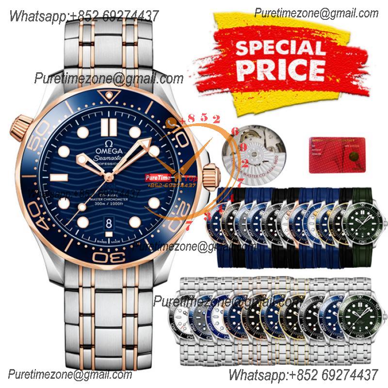 Special Prices Seamaster Diver 300M A21J Automatic Mens Watch 42 RG Ceramics Bezel Blue Dial Stainless Steel Bracelet CH