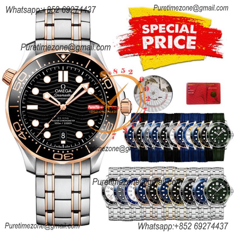 Special Prices Seamaster Diver 300M A21J Automatic Mens Watch 42 RG Ceramics Bezel Black Dial Stainless Steel Bracelet C