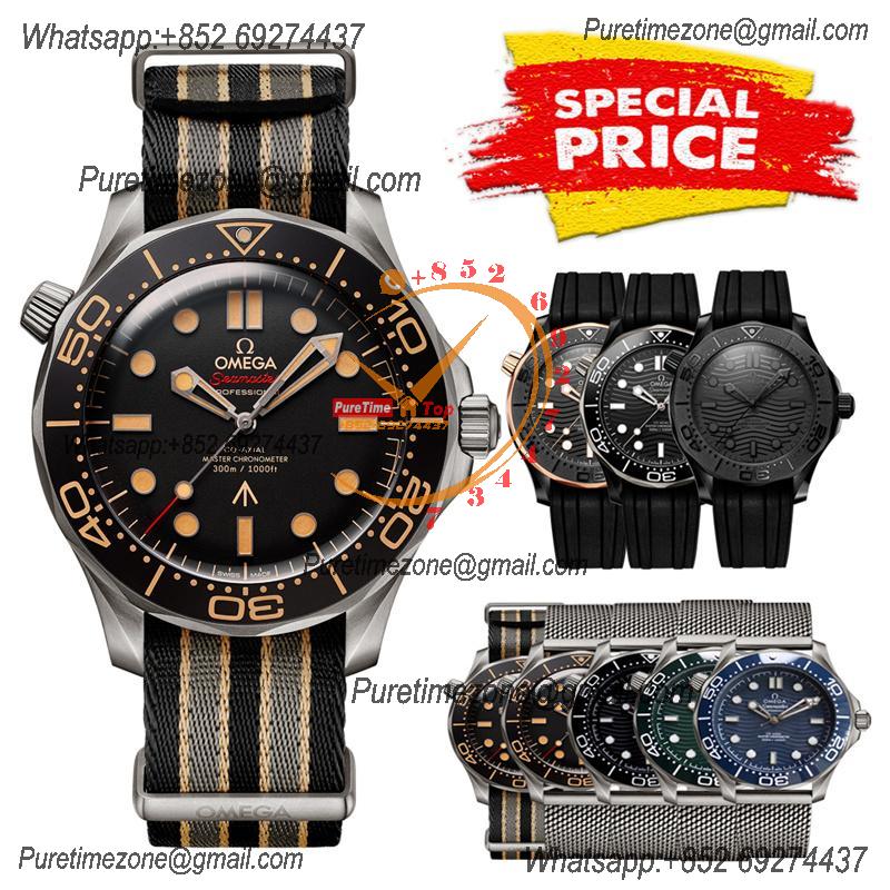 Special Prices Seamaster Diver 300M "No Time to Die" A21J Automatic Mens Watch 42  Black Dial Nylon Strap CHS