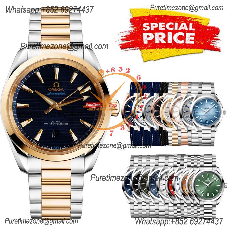 Special Prices Aqua Terra 150M A21J Automatic Mens Watch 41 YG Blue Dial Stainless Steel Bracelet  CHS