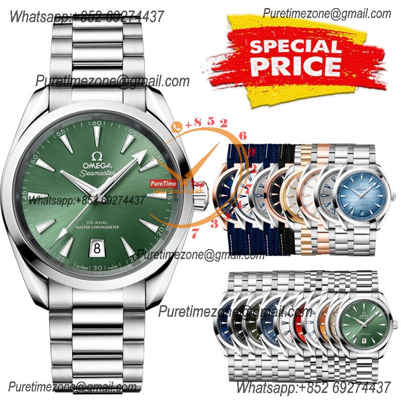 Special Prices Aqua Terra 150M A21J Automatic Mens Watch 41 Green Dial Stainless Steel Bracelet  CHS