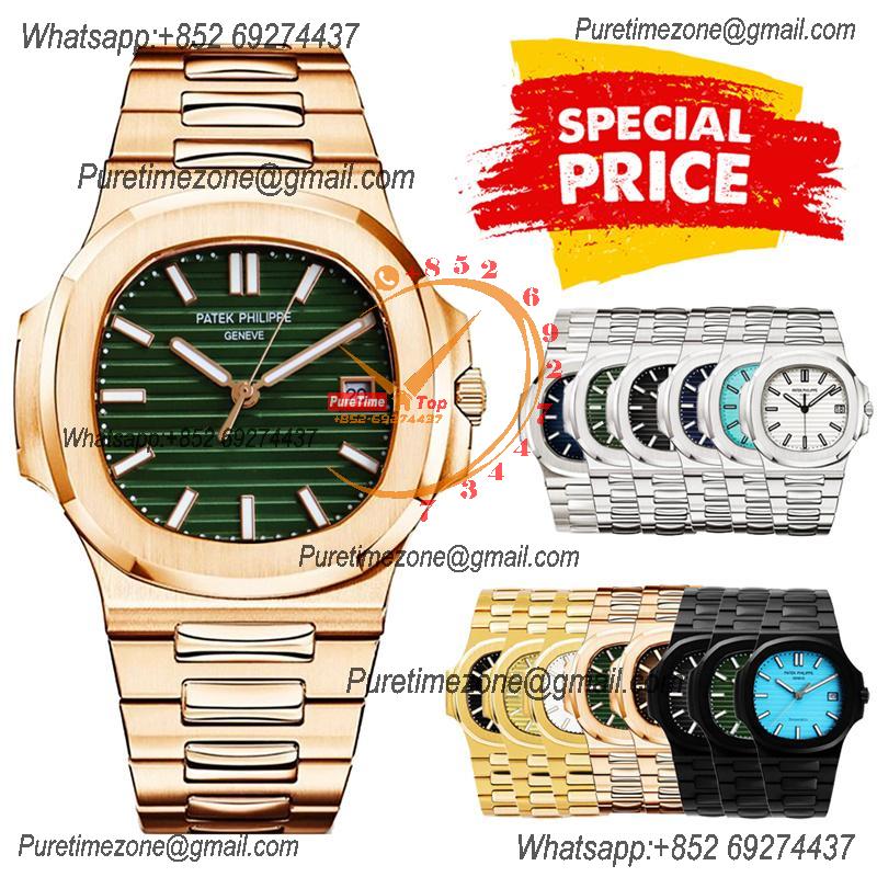 Special Prices Nautilus 5711 A21J Automatic Mens Watch 40 RG Green Dial Stainless Steel Bracelet  CHS