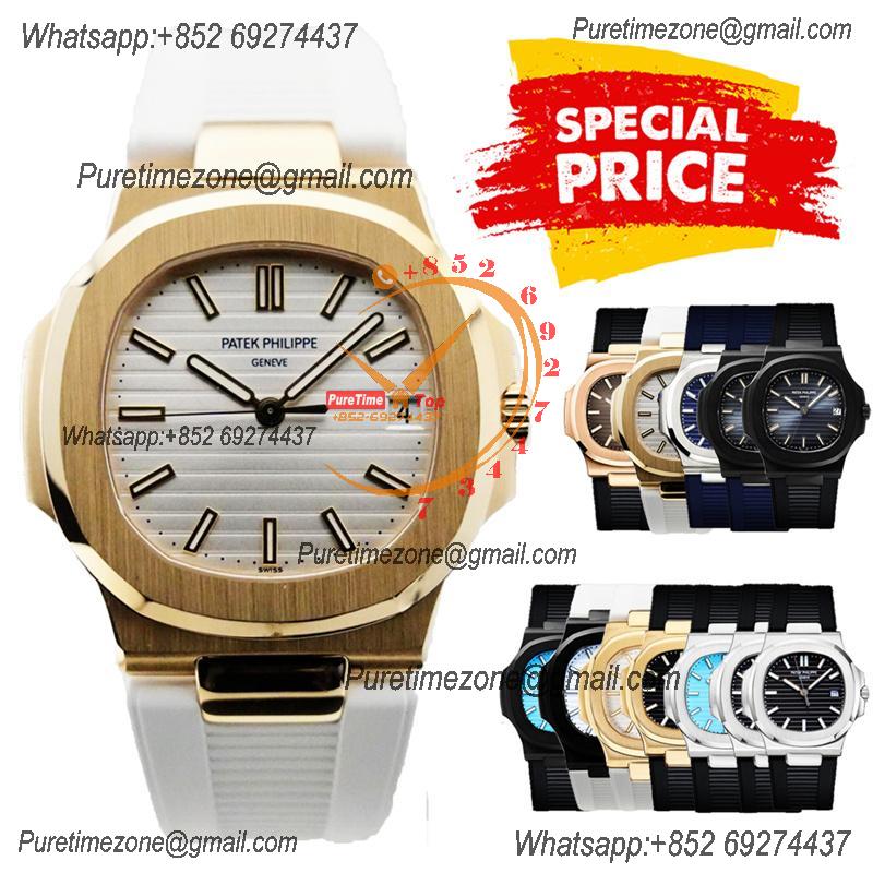 Special Prices Nautilus 5711 A21J Automatic Mens Watch 40 RG White Dial Rubber Strap CHS