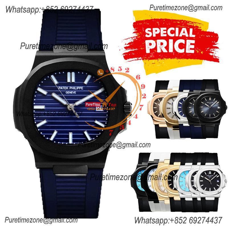 Special Prices Nautilus 5711 A21J Automatic Mens Watch 40 DLC Blue Dial Rubber Strap CHS