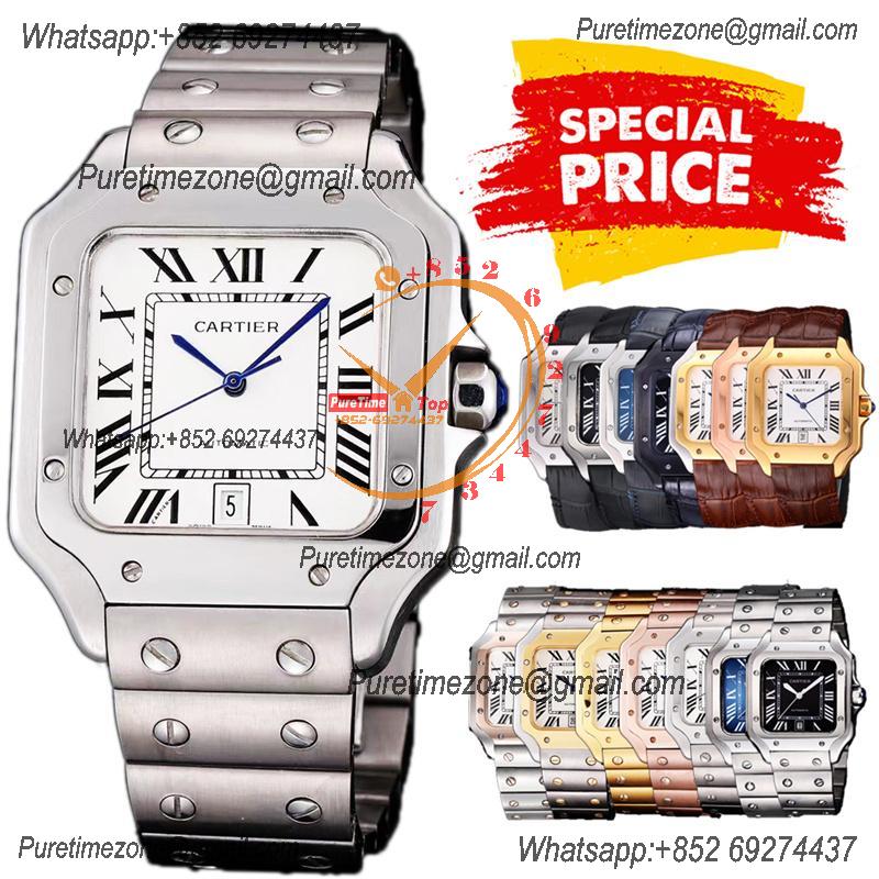 Special Prices Santos Lager Model 40mm A21j Automatic Mens Watch White Dial Stainless Steel Bracelet CHS