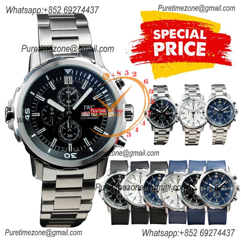 Special Prices Schaffhaseun Aquatimer Japan Quartz Chronograph Mens Watch 44 Black Dial Stainless Steel Bracelet  CHS