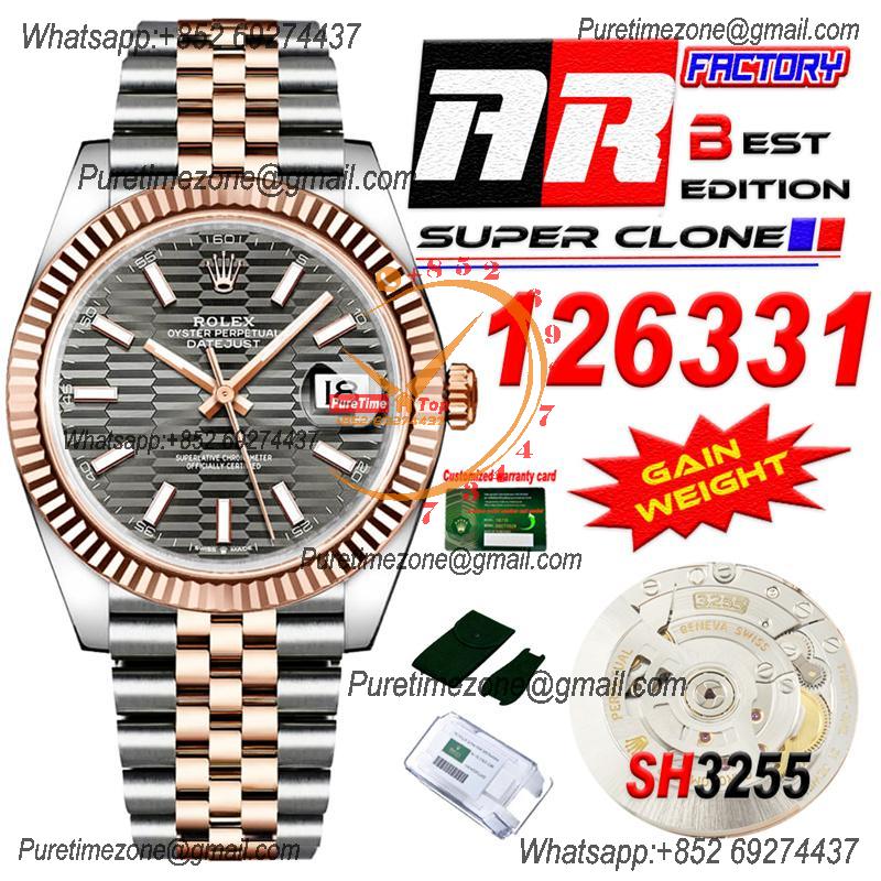 Datejust 126331 41 SH3235 Automatic Mens Watch Best Edition ARF RG Gray Dial 904L Jubilee Bracelet (Gain Weight）