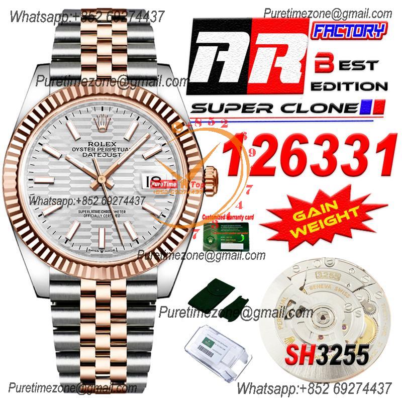 Datejust 126331 41 SH3235 Automatic Mens Watch Best Edition ARF RG Silver Dial 904L Jubilee Bracelet (Gain Weight）