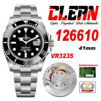 Submariner 41 126610LN VR3235 Automatic Mens Watch Best Edition CLEAN Ceramics Bezel Black Dial 904L SS Bracelet