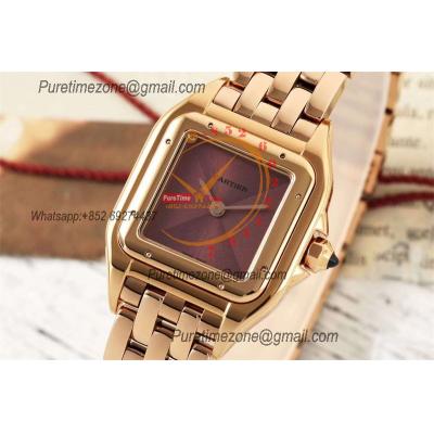 Panthère Small Model WJPN0035 Ronda Quartz Womens Watch Best Edition AF 22mm RG Brown Dial SS Bracelet Ladies