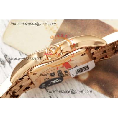 Panthère Small Model WJPN0035 Ronda Quartz Womens Watch Best Edition AF 22mm RG Diamond Bezel Brown Dial SS Bracelet