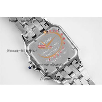 Panthère Medium Model WSPN0007 Ronda Quartz Womens Watch Best Edition AF 27mm White Dial SS Bracelet Ladies