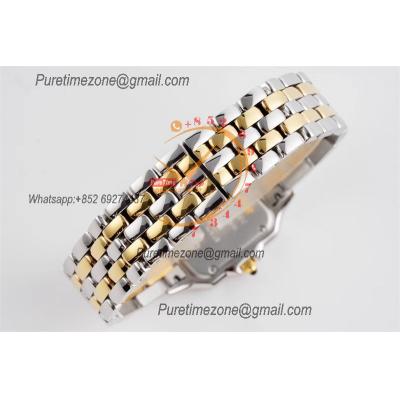 Panthère Medium Model W2PN0007 Ronda Quartz Womens Watch Best Edition AF 27mm YG White Dial SS Bracelet Ladies