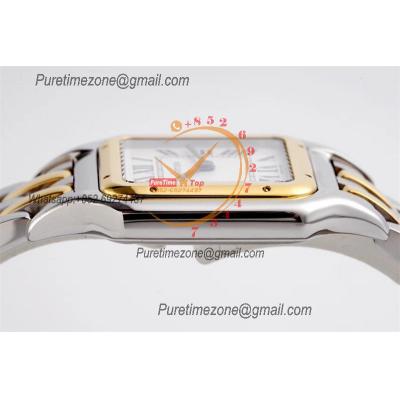 Panthère Medium Model W2PN0007 Ronda Quartz Womens Watch Best Edition AF 27mm YG White Dial SS Bracelet Ladies