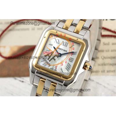 Panthère Medium Model W2PN0007 Ronda Quartz Womens Watch Best Edition AF YG 27mm MOP Dial SS Bracelet